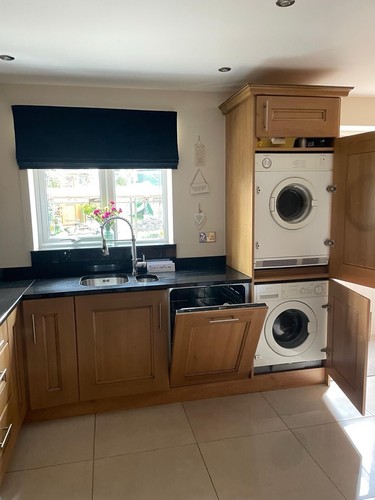 Kitchen units oak used - kitchen,