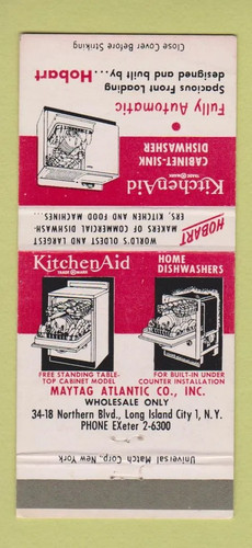Matchbook cover kitchen aid - matchbook,