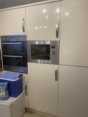 Modern gloss white kitchen - white,